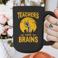 Teachers Love Brains Shirt Men Women Halloween Teacher Graphic Print Coffee Mug, funny design