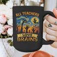 All Teachers Love Brains Shirt Teacher Halloween Tee Graphic Print Coffee Mug, funny design