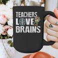 Teachers Love Brains Zombie Halloween Hilarious Graphic Print Coffee Mug, funny design Teachers Love Brains Zombie Halloween Hilarious Graphic Print Coffee Mug, funny design