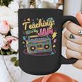 Teaching Is My Jam Groovy Retro Teacher Back To School Graphic Print Coffee Mug, Groovy Teacher Gifts, funny design