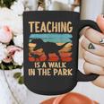 Teaching Is a Walk In Park Dinosaur Teacher Graphic Print Coffee Mug, funny design Teaching Is a Walk In Park Dinosaur Teacher Graphic Print Coffee Mug, funny design