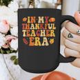 In My Thankful Teacher Era Autumn Thanksgiving Fall Season Graphic Print Coffee Mug, funny design