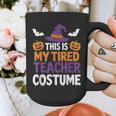 Tired Teacher Costume For Humor Halloween Graphic Print Coffee Mug, funny design Tired Teacher Costume For Humor Halloween Graphic Print Coffee Mug, funny design