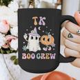 TK Boo Crew Retro Groovy Halloween Floral Ghost TK Teacher Men Women Kids Graphic Print Coffee Mug, Groovy Teacher Gifts, funny design TK Boo Crew Retro Groovy Halloween Floral Ghost TK Teacher Men Women Kids Graphic Print Coffee Mug, Groovy Teacher Gifts, funny design
