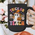 Trick Or Teach Cute Ghost Coffee Pumpkins Halloween Teacher Graphic Print Coffee Mug, funny design Trick Or Teach Cute Ghost Coffee Pumpkins Halloween Teacher Graphic Print Coffee Mug, funny design
