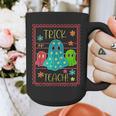 Trick Or Teach Neon Ghost Flower Teacher Spooky Halloween Graphic Print Coffee Mug, funny design Trick Or Teach Neon Ghost Flower Teacher Spooky Halloween Graphic Print Coffee Mug, funny design