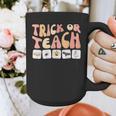 Trick Or Teach With Symbols Special Education Teacher Spooky Graphic Print Coffee Mug, funny design