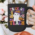 Trick Or Teach Teacher Pencil Ghost Halloween Teacher Graphic Print Coffee Mug, funny design Trick Or Teach Teacher Pencil Ghost Halloween Teacher Graphic Print Coffee Mug, funny design