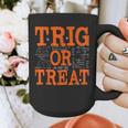 Trig Or Treat Trigonometry Math Teacher Halloween Graphic Print Coffee Mug, funny design