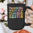 Twinning With My Teacher Bestie Twin Day Matching Teachers For Men Women Girls Kids Graphic Print Coffee Mug, funny design