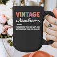 Vintage Teacher Knows More Than She Says Outfit Definition Graphic Print Coffee Mug, funny design