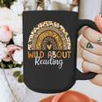 Wild About Reading Teacher Back To School Leopard Rainbow Graphic Print Coffee Mug, funny design Wild About Reading Teacher Back To School Leopard Rainbow Graphic Print Coffee Mug, funny design
