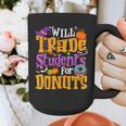 Will Trade Students For Donuts Halloween Teacher Graphic Print Coffee Mug, funny design