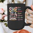 Women Bible Verse Christian Teacher God Says Back To School Graphic Print Coffee Mug, funny design