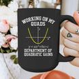 Working On My Quads Algebra Math Gym Teacher Graphic Print Coffee Mug, funny design