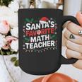 Xmas Lighting Santa's Favorite Math Teacher Christmas Graphic Print Coffee Mug, funny design
