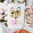 Abstract Cat Art Picatsso Shirt For Art Teachers Graphic Print Coffee Mug, funny design Abstract Cat Art Picatsso Shirt For Art Teachers Graphic Print Coffee Mug, funny design