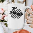 Back To School Checkered Apple Teacher Checkerboard Teacher For Men Women Girls Kids Graphic Print Coffee Mug, funny design