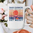 Take Chances Make Mistakes Get Messy Vintage Teacher Life Graphic Print Coffee Mug, funny design Take Chances Make Mistakes Get Messy Vintage Teacher Life Graphic Print Coffee Mug, funny design