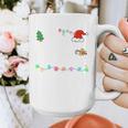 Is It Christmas Break Yet Teacher Xmas Light Santa Hat Graphic Print Coffee Mug, funny design
