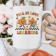 Fall In Love With Learning Teacher Student Autumn Pumpkin Graphic Print Coffee Mug, funny design