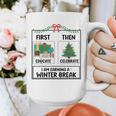 First Educate Then Celebrate Christmas Teacher Winter Break Graphic Print Coffee Mug, funny design First Educate Then Celebrate Christmas Teacher Winter Break Graphic Print Coffee Mug, funny design