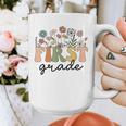 First Grade Teacher Wildflower Back To School Floral Outfits Graphic Print Coffee Mug, First Grade Teacher Gifts, funny design