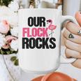Our Flock Rocks Flamingo Mother's Day Teacher Graphic Print Coffee Mug, funny design