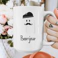 French Teacher Halloween Bonjour Ghost Graphic Print Coffee Mug, funny design
