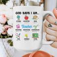 God Says Im Teacher Christian Back To School Religious Graphic Print Coffee Mug, funny design God Says Im Teacher Christian Back To School Religious Graphic Print Coffee Mug, funny design