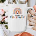Good Day To Teach Tiny Humans Rainbow Teacher Graphic Print Coffee Mug, funny design