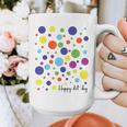 Happy Dot Day 2025 Polka Dot Boys Girls Kids Teacher Dot Day Graphic Print Coffee Mug, funny design