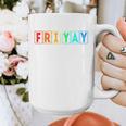 Happy Fri Yay Teacher Friday Graphic Print Coffee Mug, funny design