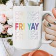 Happy Fri Yay Teacher Friday Saying Graphic Print Coffee Mug, funny design
