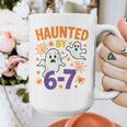Haunted 67 Ghost Math Teacher Halloween Costume Math Pun Graphic Print Coffee Mug, funny design