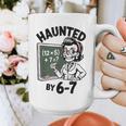 Haunted 67 Skeleton Math Teacher Halloween Costume Math Pun Graphic Print Coffee Mug, funny design Haunted 67 Skeleton Math Teacher Halloween Costume Math Pun Graphic Print Coffee Mug, funny design