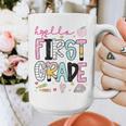 Hello First Grade Teacher Coquette Pencil Bow Back To School Graphic Print Coffee Mug, First Grade Teacher Gifts, funny design Hello First Grade Teacher Coquette Pencil Bow Back To School Graphic Print Coffee Mug, First Grade Teacher Gifts, funny design
