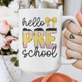 Hello Pre-K Preschool Back To School First Day Teacher Kids Graphic Print Coffee Mug, funny design Hello Pre-K Preschool Back To School First Day Teacher Kids Graphic Print Coffee Mug, funny design