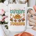 Humor I Teach The Cutest Turkeys Thanksgiving Teacher Graphic Print Coffee Mug, funny design