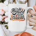 I'm Batty About My Students Watercolor Bat Teacher Halloween Graphic Print Coffee Mug, funny design