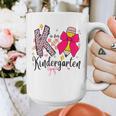 K Is For Kindergarten Teacher Coquette Bow Back To School Graphic Print Coffee Mug, funny design K Is For Kindergarten Teacher Coquette Bow Back To School Graphic Print Coffee Mug, funny design