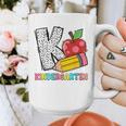 K Is For Kindergarten Teacher Pencil Apple Back To School Graphic Print Coffee Mug, funny design