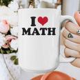 I Love Math Teacher Graphic Print Coffee Mug, funny design