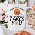 Make Mark Paintbrush International Dot Day Art Teacher Graphic Print Coffee Mug, funny design