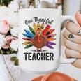 One Thankful Teacher Thanksgiving TurkeyCute Pencil Graphic Print Coffee Mug, funny design