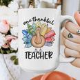One Thankful Teacher Turkey Pencil Thanksgiving Teachers Graphic Print Coffee Mug, funny design One Thankful Teacher Turkey Pencil Thanksgiving Teachers Graphic Print Coffee Mug, funny design