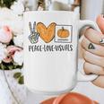 Peace Love Visuals Sped Teacher Pumpkin Skeleton Halloween Graphic Print Coffee Mug, funny design Peace Love Visuals Sped Teacher Pumpkin Skeleton Halloween Graphic Print Coffee Mug, funny design