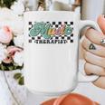 Retro Checkered Music Therapist Squad Music Therapy Teacher For Men Women Graphic Print Coffee Mug, funny design Retro Checkered Music Therapist Squad Music Therapy Teacher For Men Women Graphic Print Coffee Mug, funny design