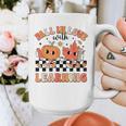 Retro Fall In Love With Learning Autumn Pumpkin Teacher Graphic Print Coffee Mug, funny design Retro Fall In Love With Learning Autumn Pumpkin Teacher Graphic Print Coffee Mug, funny design
