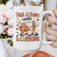 Retro Fall In Love With Learning Autumn Pumpkin Teacher Kids Graphic Print Coffee Mug, funny design Retro Fall In Love With Learning Autumn Pumpkin Teacher Kids Graphic Print Coffee Mug, funny design